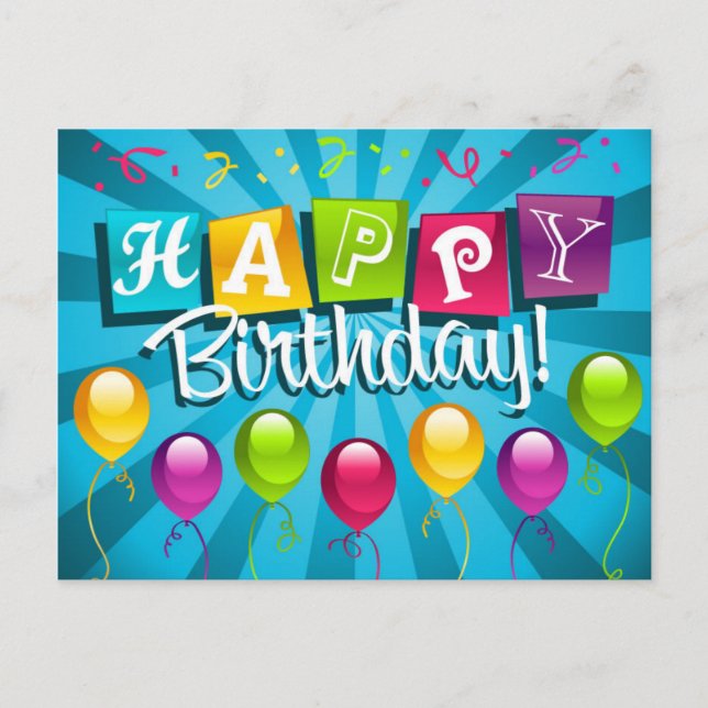 happy birthday postcard (Front)