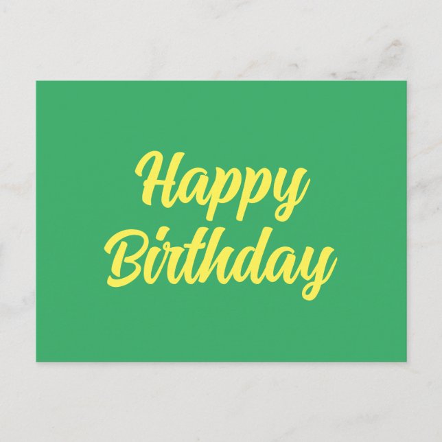 Happy Birthday Postcard  (Front)