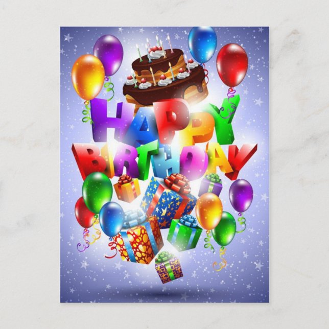 happy birthday postcard (Front)