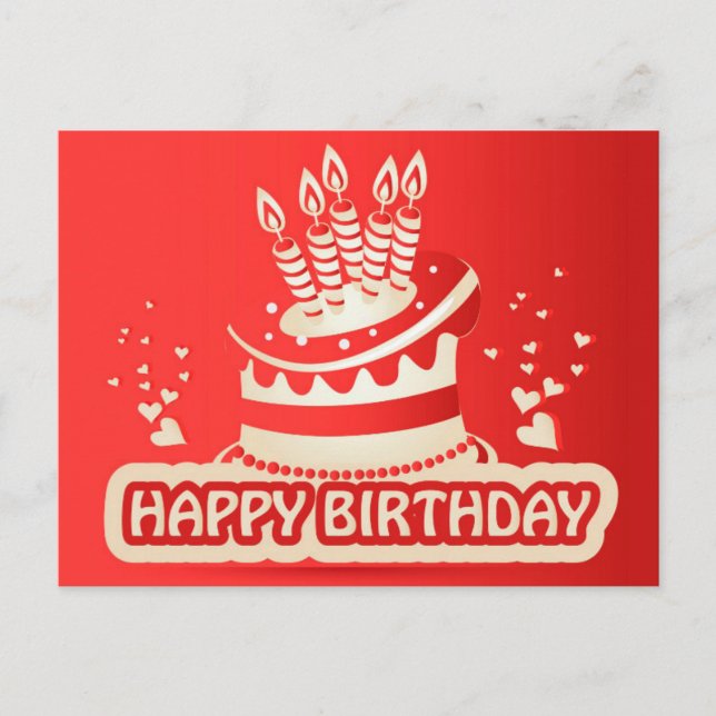 happy birthday postcard (Front)