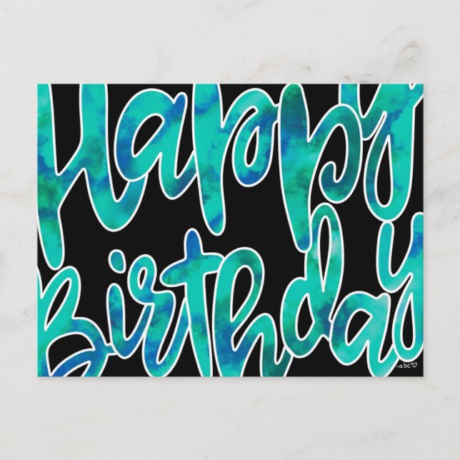 Happy Birthday Postcard (Front)