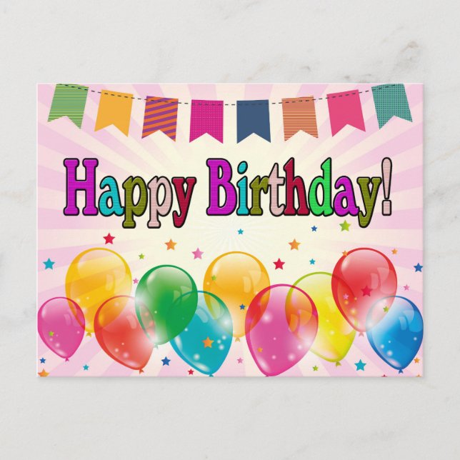 Happy Birthday Postcard (Front)