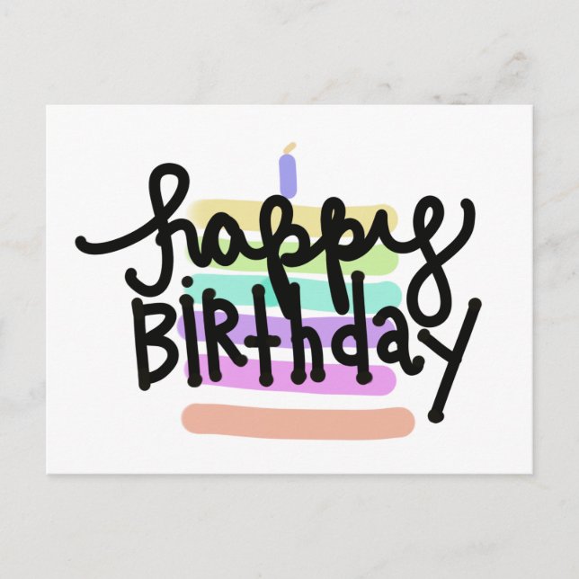 Happy birthday postcard (Front)