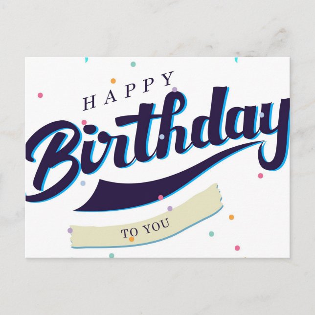 Happy Birthday Postcard (Front)