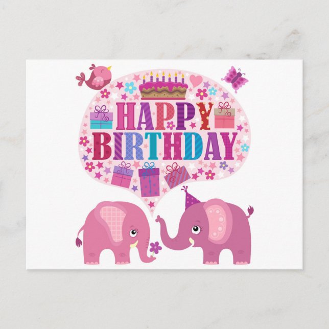 Happy Birthday Postcard (Front)