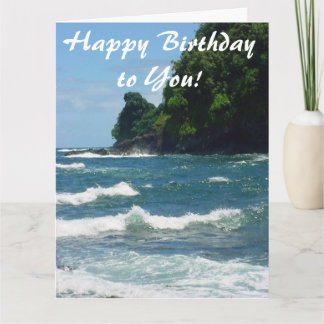 Happy Birthday postcard blue ocean from Hawaii!