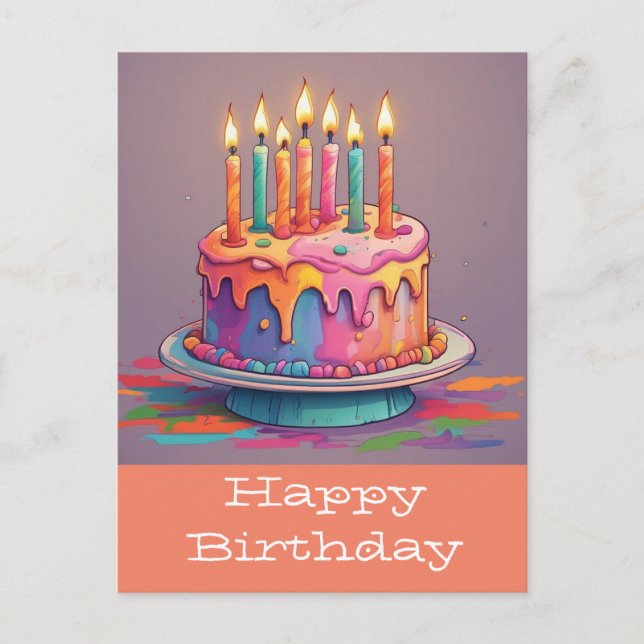 Happy birthday postcards (Front)