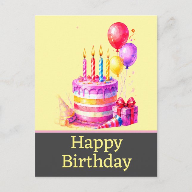 Happy birthday postcards (Front)