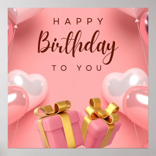 Happy Birthday Poster (Front)