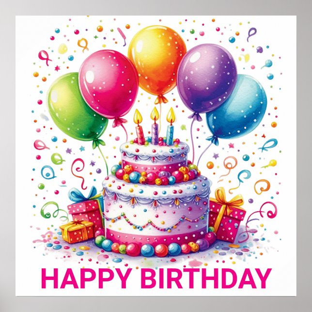 Happy Birthday Poster (Front)