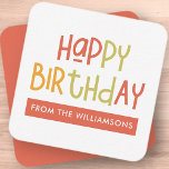 Happy Birthday Preppy Playful Fun Family Greeting Card<br><div class="desc">This simple and modern design is composed of cute sans serif typography. Perfect sticker for your family's gifts to friends and family members.</div>