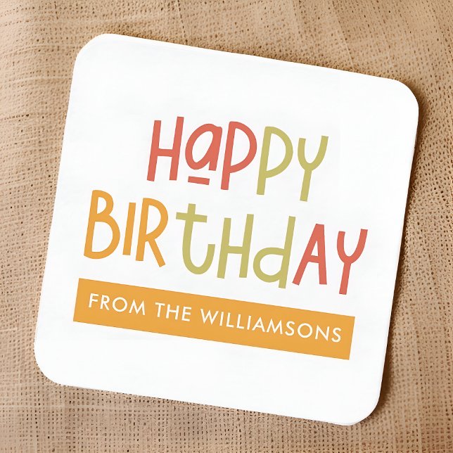 Happy Birthday Preppy Playful Fun Family Greeting Card (Creator Uploaded)