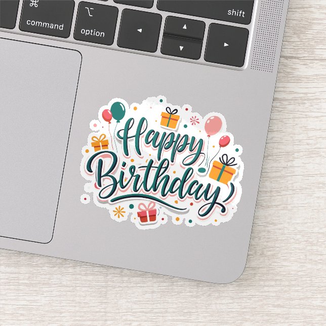 Happy birthday presents sticker  (Detail)