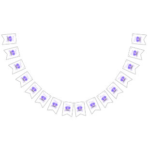 Happy Birthday Pretty Purple Bunting Banner