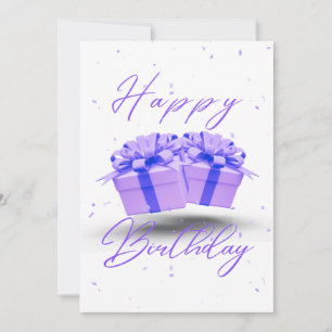 Happy Birthday Pretty Purple Invitation