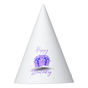 Happy Birthday Pretty Purple Party Hat