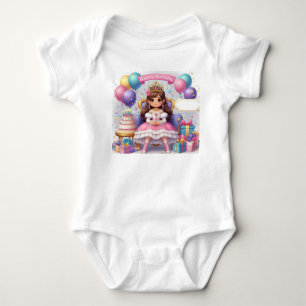 Happy Birthday Princess Baby Bodysuit
