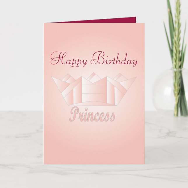 Happy Birthday Princess Card (Front)