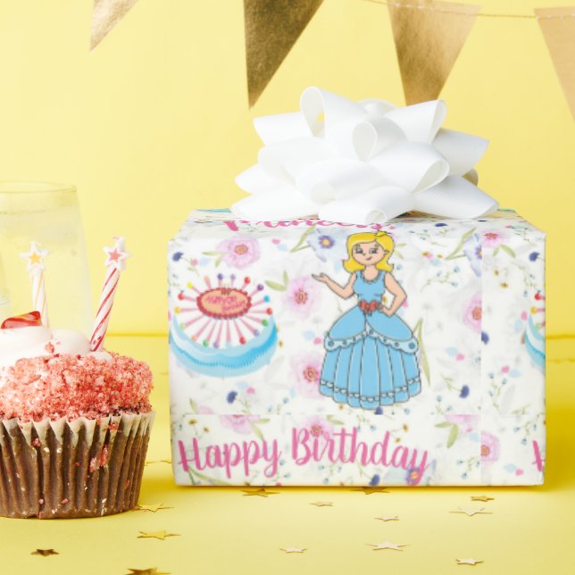 Happy Birthday Princess Wrapping Paper (Birthday Party)