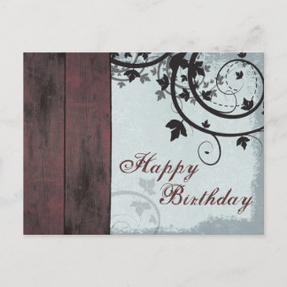 Happy Birthday Promotional Postcard Barn Board