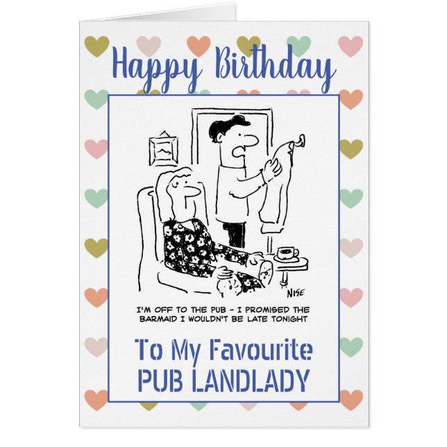 Happy Birthday Pub Landlady (Front)