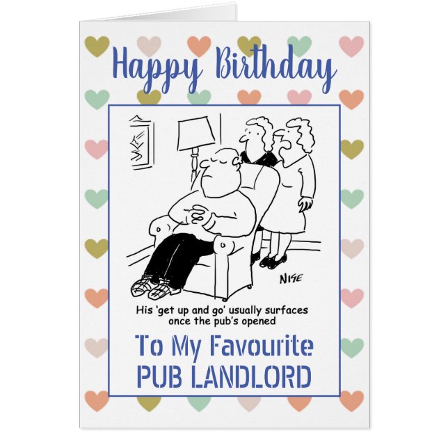 Happy Birthday Pub Landlord (Front)