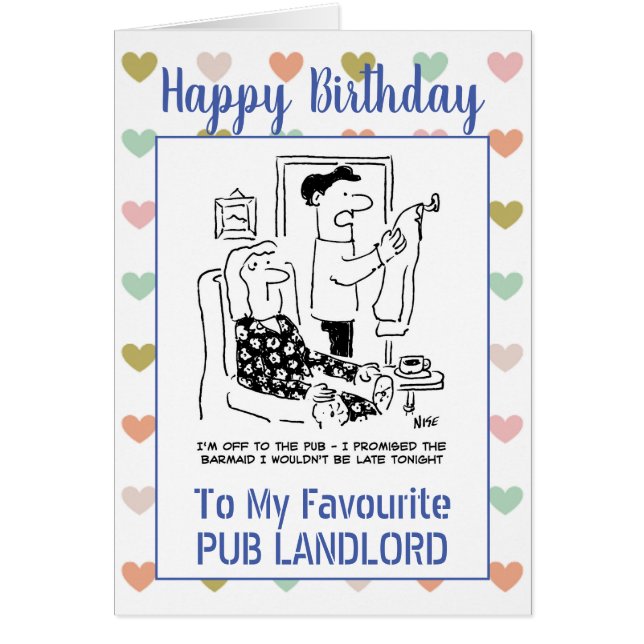 Happy Birthday Pub Landlord (Front)