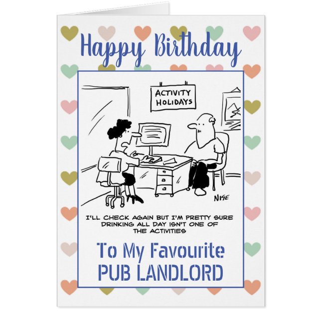 Happy Birthday Pub Landlord (Front)