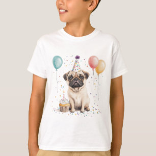 Happy Birthday Pug Dog T-Shirt