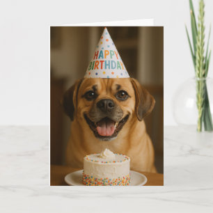 Happy Birthday Puggle Card