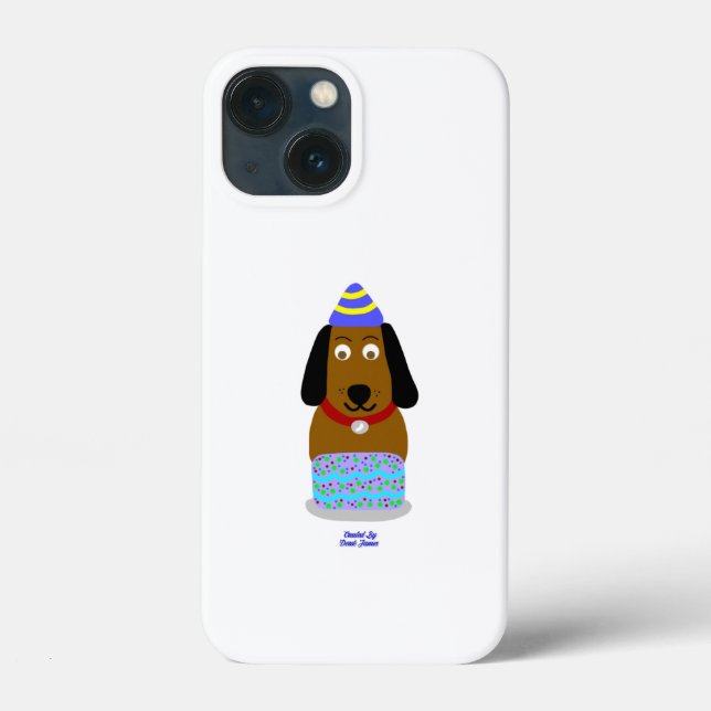 Happy Birthday Pup Apple iPhone Mini 13 Case (Back)