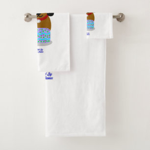 Happy Birthday Pup Bathroom Towel Set