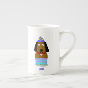 Happy Birthday Pup Bone China Mug