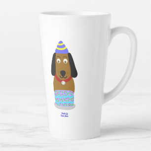 Happy Birthday Pup Large Latte Mug