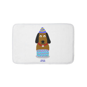 Happy Birthday Pup Small Bath Mat