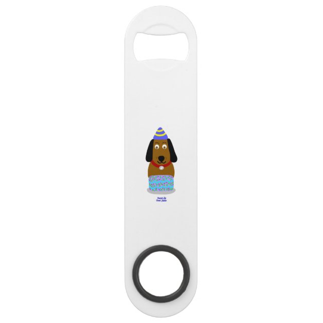 Happy Birthday Pup Speed Bottle Opener (Front)
