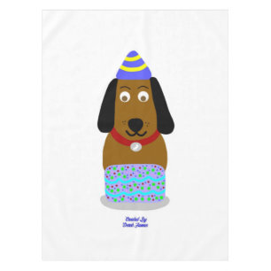 Happy Birthday Pup Table Cloth