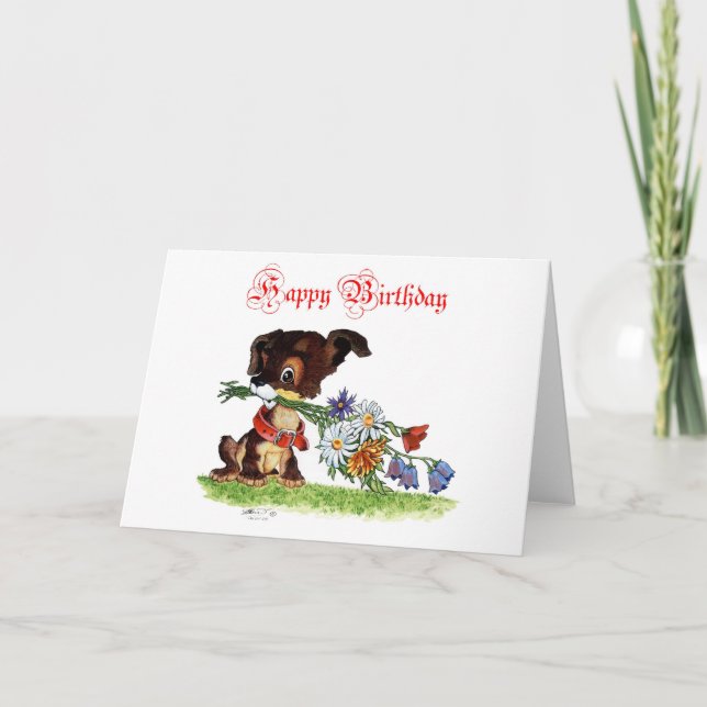 Happy Birthday Puppy Card (Front)