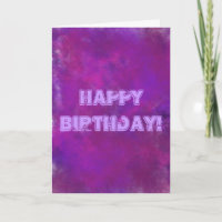 Happy Birthday Purple Abstract Texture