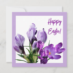 Happy Birthday purple floral bright colourful boho Card