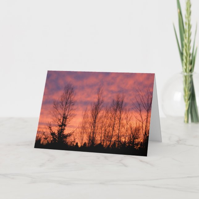 Happy Birthday - Purple Sunset Card (Front)