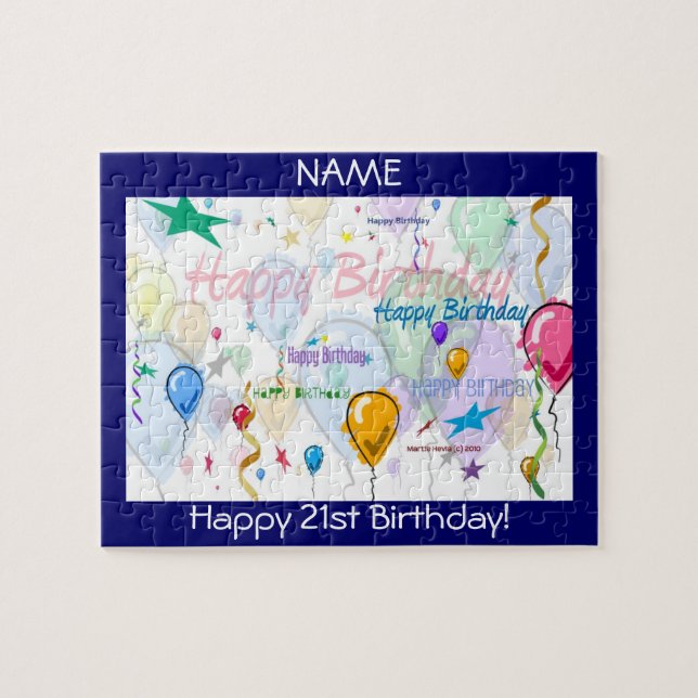 Happy Birthday Puzzle (Personalise) (Horizontal)