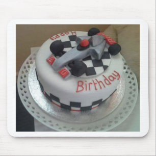 happy birthday racing car mouse pad