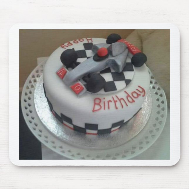 happy birthday racing car mouse pad (Front)