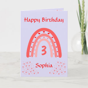 Happy Birthday Rainbow Age Card