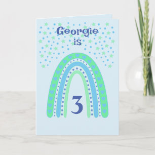 Happy Birthday Rainbow Age Card