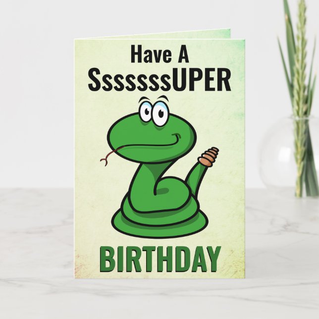 Happy Birthday Rattlesnake  Card (Front)