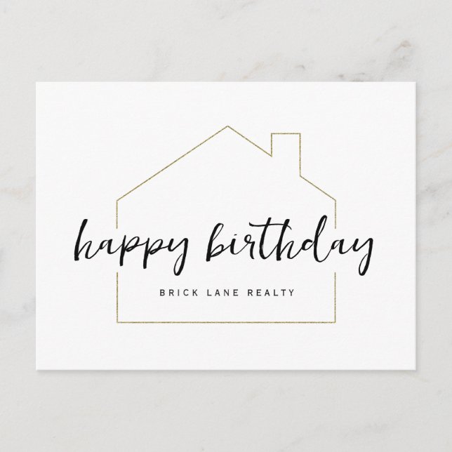 Happy Birthday Realty Postcard (Front)