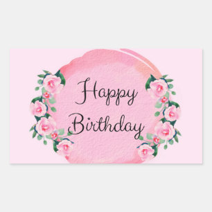 Happy Birthday Rectangular Sticker
