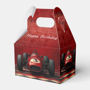 Happy Birthday Red Race Car Favour Box